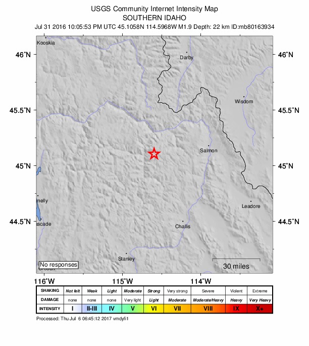 Did You Feel It? map: shaking reported by the public