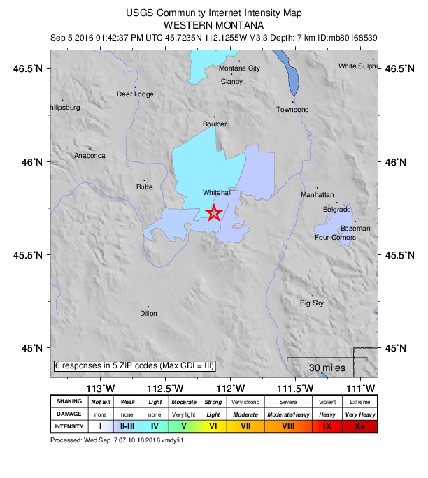 Did You Feel It? map: shaking reported by the public