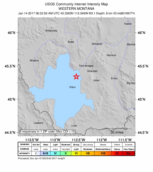 Did You Feel It? map: shaking reported by the public