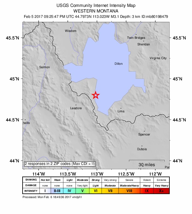 Did You Feel It? map: shaking reported by the public