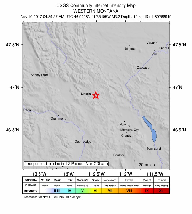 Did You Feel It? map: shaking reported by the public