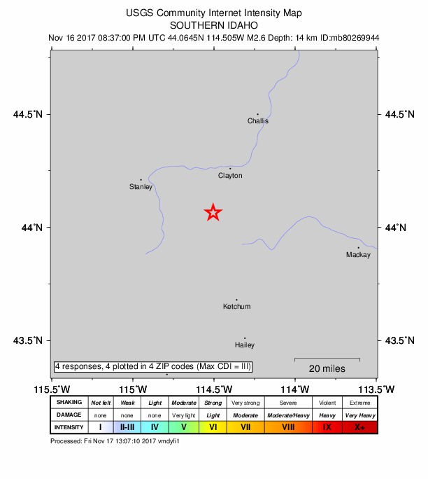 Did You Feel It? map: shaking reported by the public