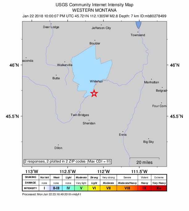 Did You Feel It? map: shaking reported by the public