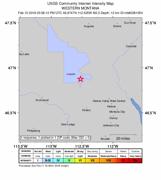Did You Feel It? map: shaking reported by the public