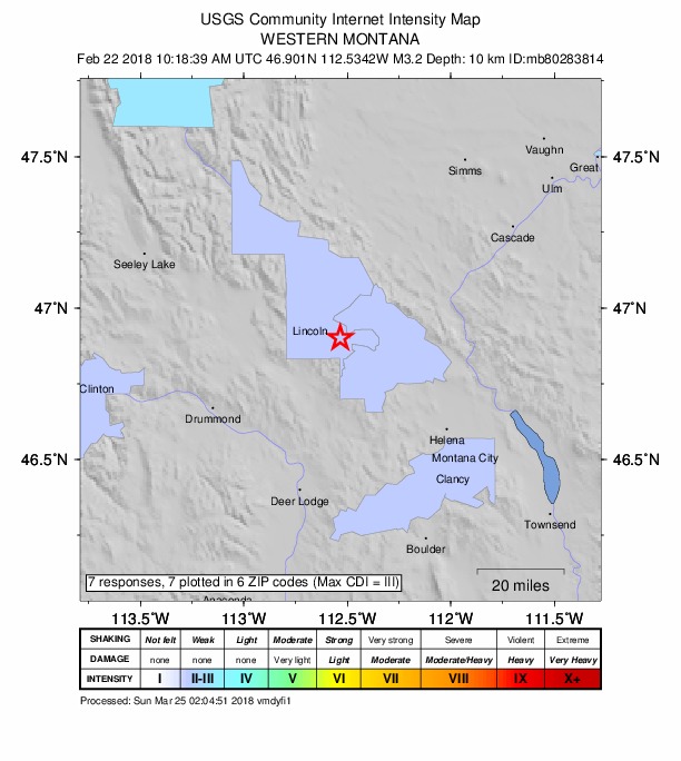 Did You Feel It? map: shaking reported by the public