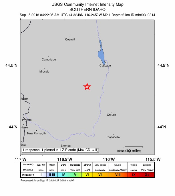 Did You Feel It? map: shaking reported by the public