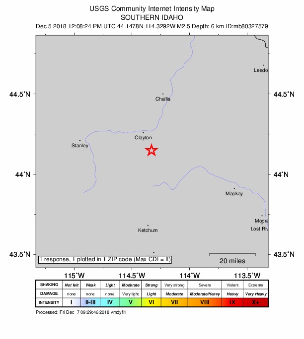 Did You Feel It? map: shaking reported by the public