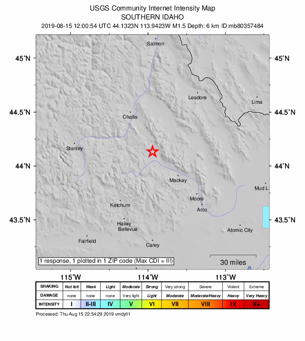 Did You Feel It? map: shaking reported by the public