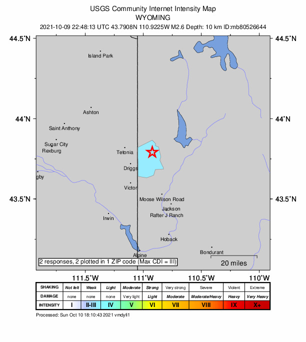Did You Feel It? map: shaking reported by the public