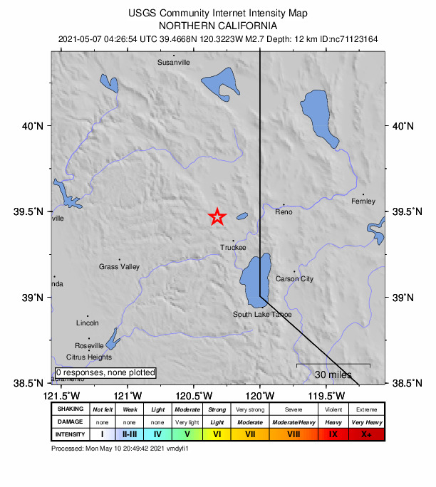 Did You Feel It? map: shaking reported by the public