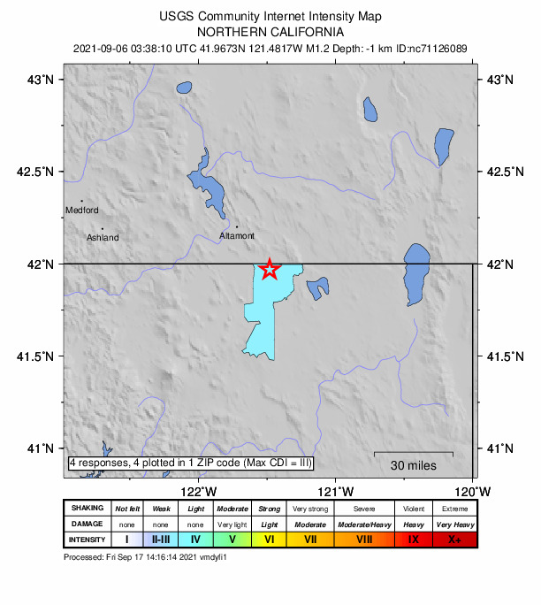 Did You Feel It? map: shaking reported by the public