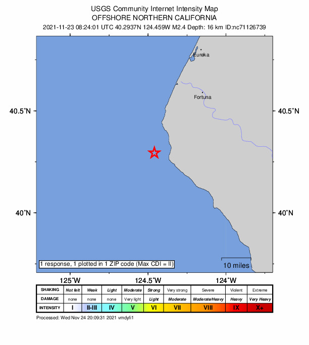 Did You Feel It? map: shaking reported by the public
