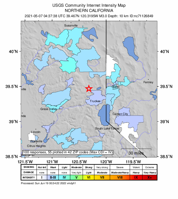 Did You Feel It? map: shaking reported by the public