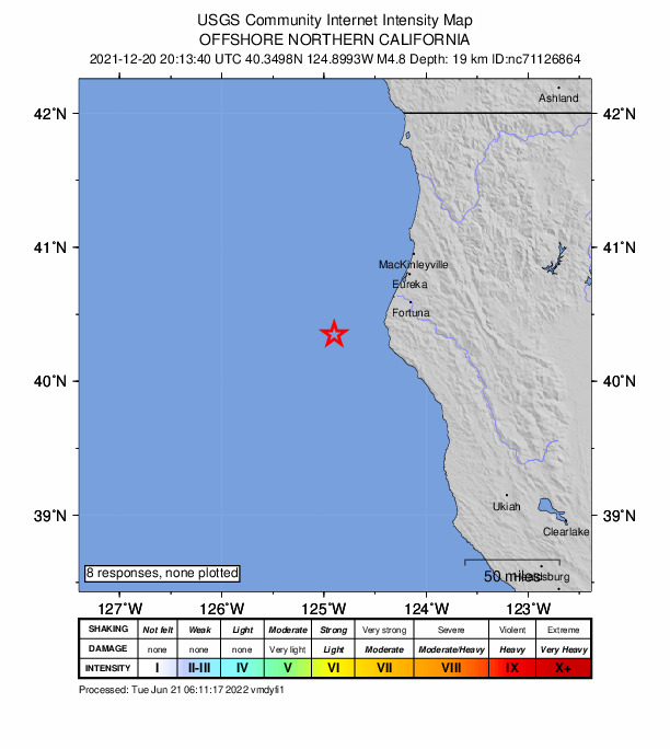Did You Feel It? map: shaking reported by the public