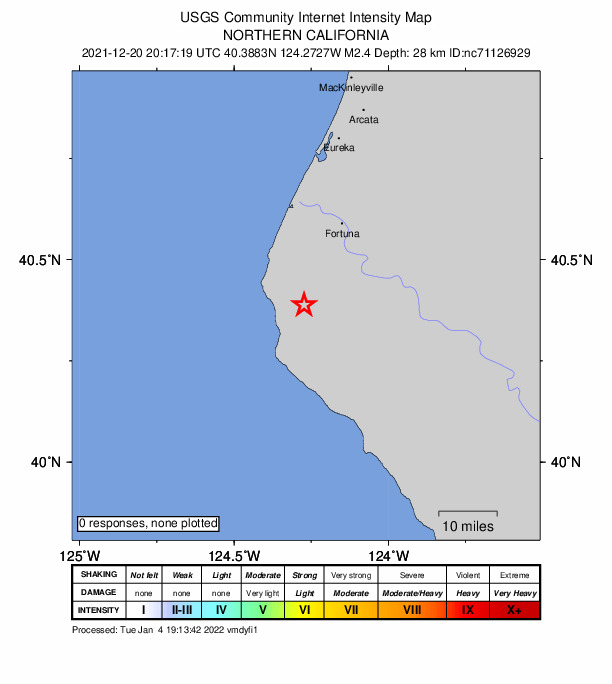 Did You Feel It? map: shaking reported by the public
