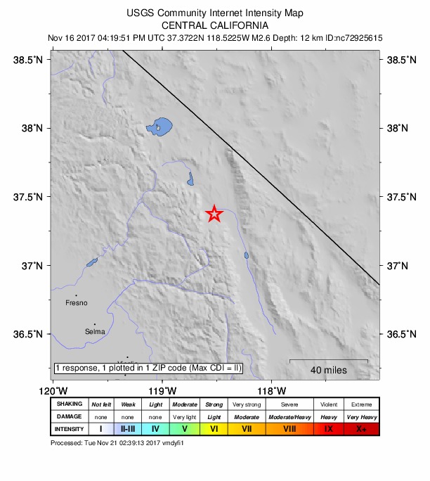 Did You Feel It? map: shaking reported by the public