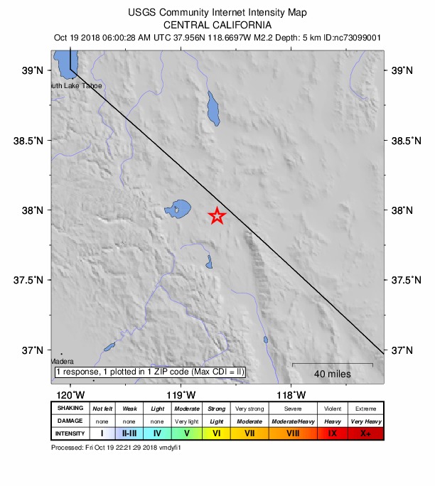 Did You Feel It? map: shaking reported by the public
