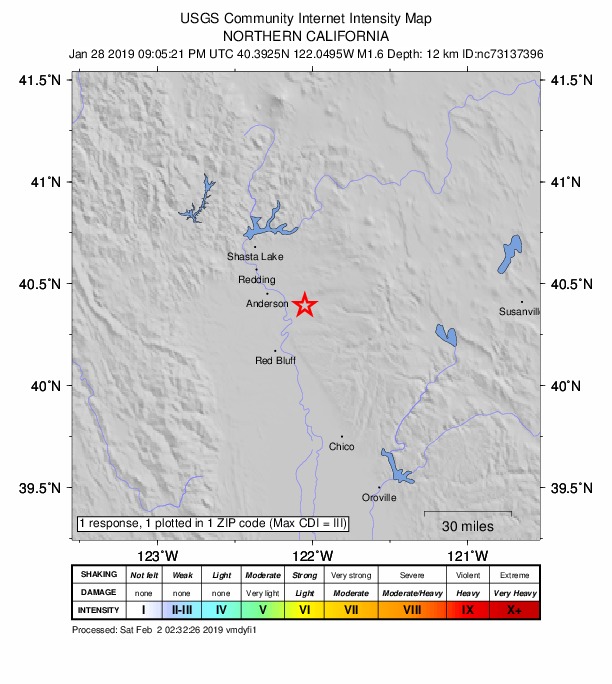 Did You Feel It? map: shaking reported by the public