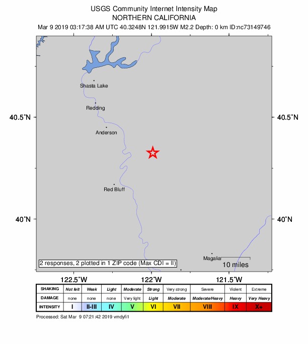 Did You Feel It? map: shaking reported by the public