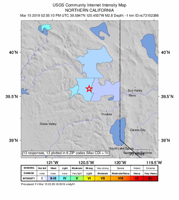 Did You Feel It? map: shaking reported by the public