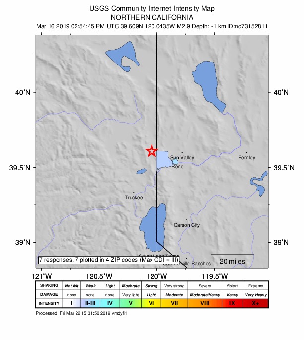 Did You Feel It? map: shaking reported by the public