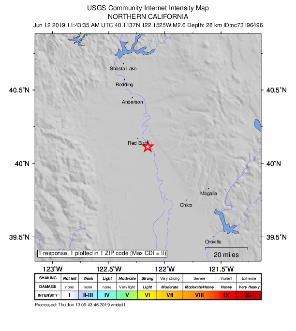 Did You Feel It? map: shaking reported by the public