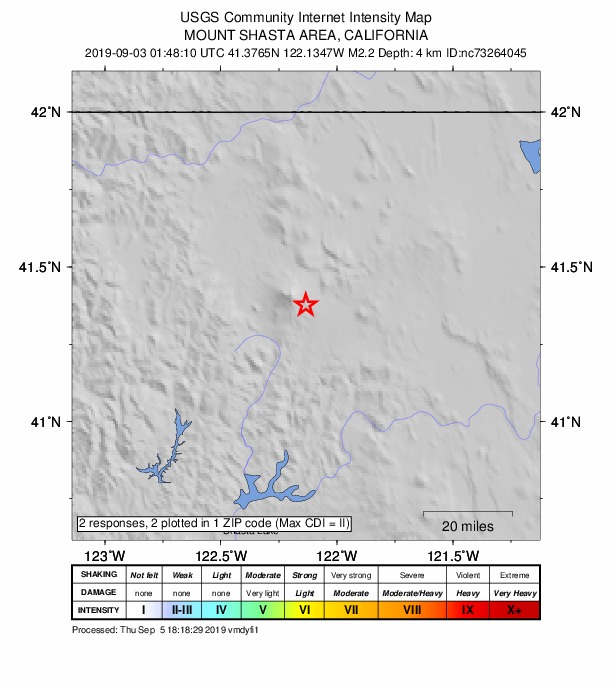 Did You Feel It? map: shaking reported by the public