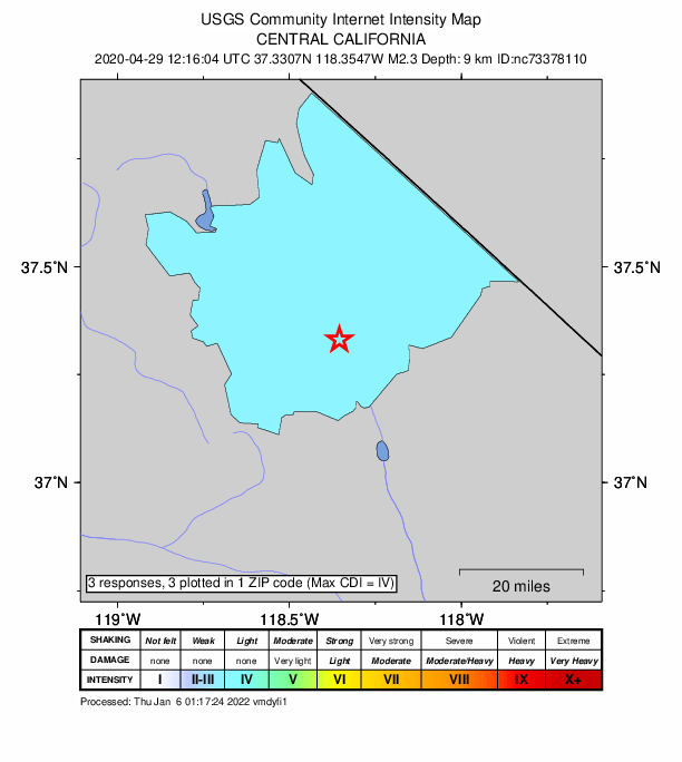 Did You Feel It? map: shaking reported by the public