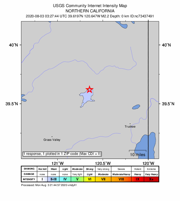 Did You Feel It? map: shaking reported by the public