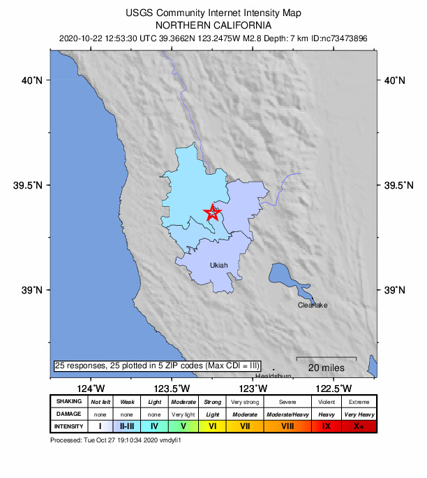 Did You Feel It? map: shaking reported by the public