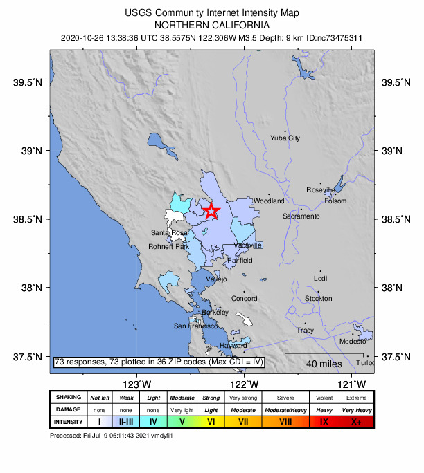 Did You Feel It? map: shaking reported by the public