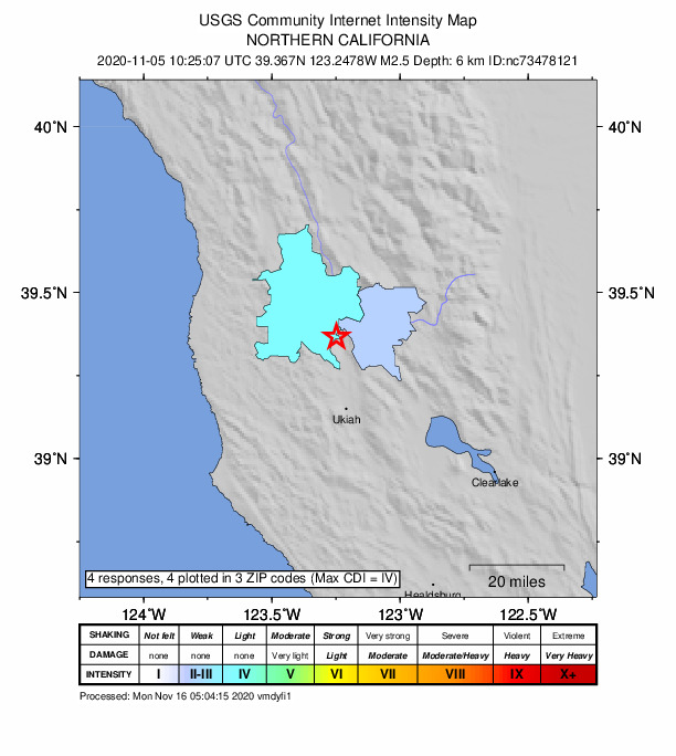 Did You Feel It? map: shaking reported by the public