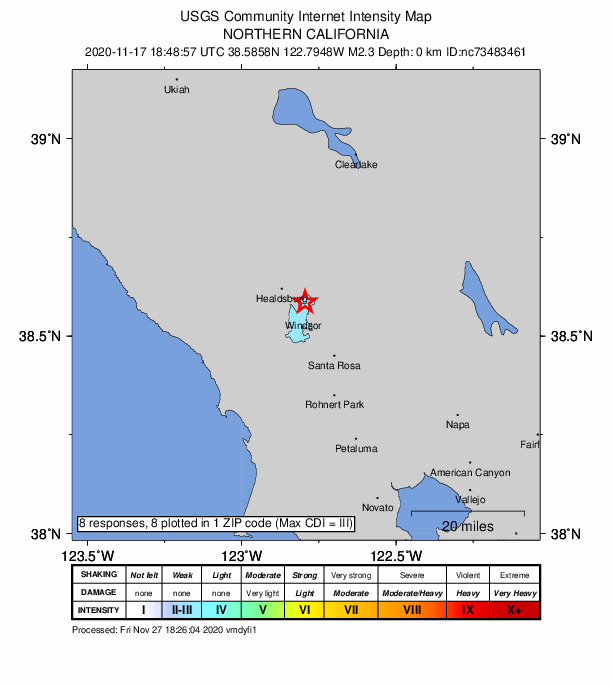 Did You Feel It? map: shaking reported by the public