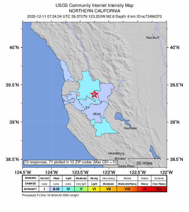 Did You Feel It? map: shaking reported by the public