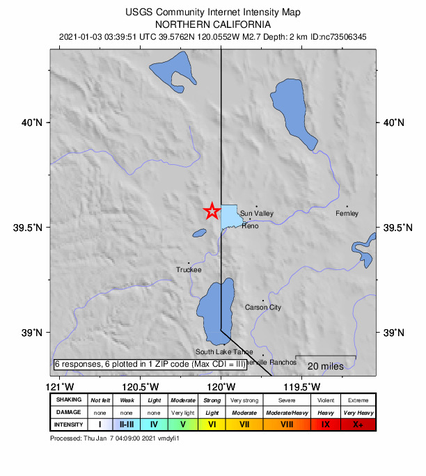 Did You Feel It? map: shaking reported by the public