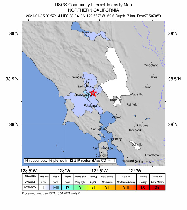 Did You Feel It? map: shaking reported by the public
