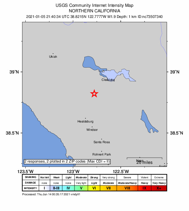 Did You Feel It? map: shaking reported by the public