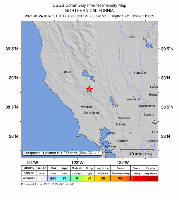 Did You Feel It? map: shaking reported by the public