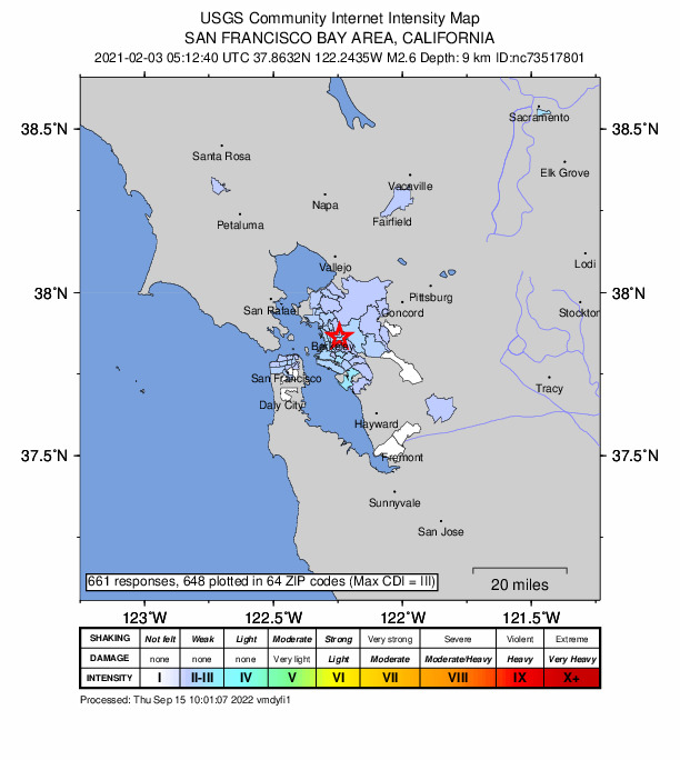 Did You Feel It? map: shaking reported by the public