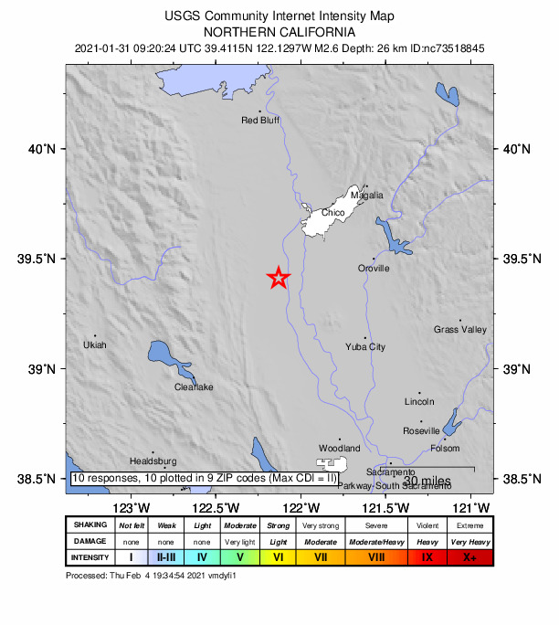 Did You Feel It? map: shaking reported by the public