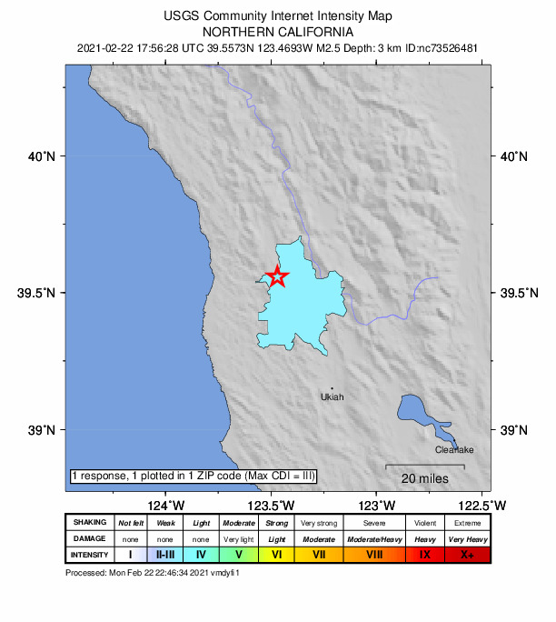 Did You Feel It? map: shaking reported by the public