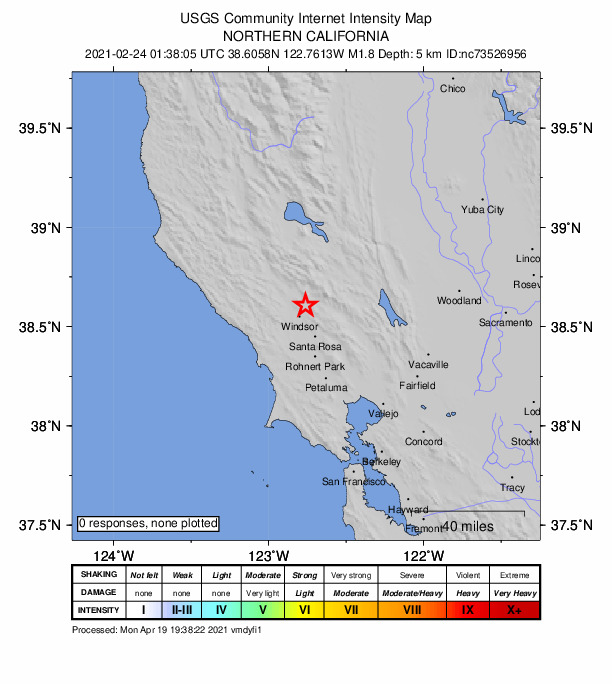 Did You Feel It? map: shaking reported by the public