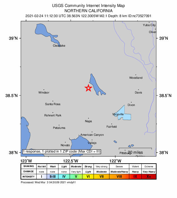 Did You Feel It? map: shaking reported by the public