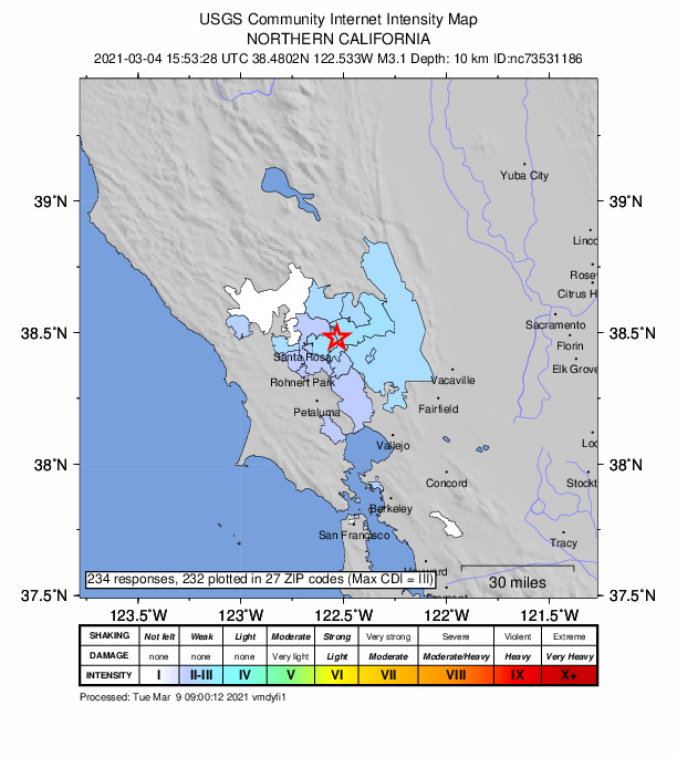 Did You Feel It? map: shaking reported by the public