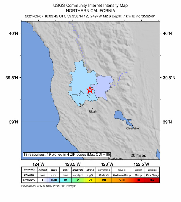 Did You Feel It? map: shaking reported by the public