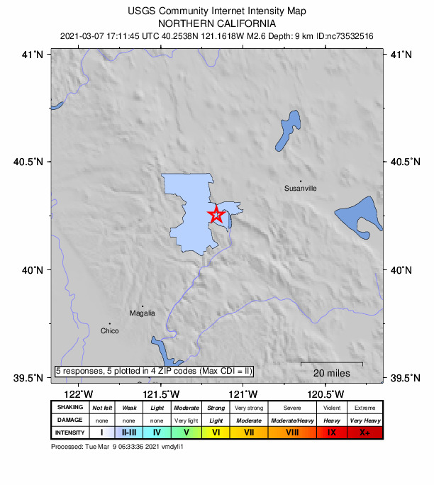 Did You Feel It? map: shaking reported by the public