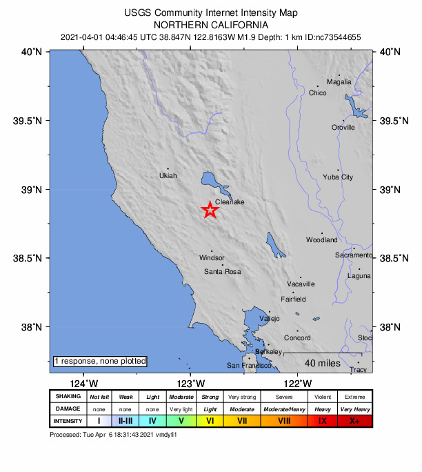 Did You Feel It? map: shaking reported by the public