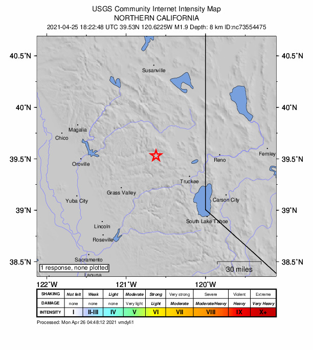 Did You Feel It? map: shaking reported by the public