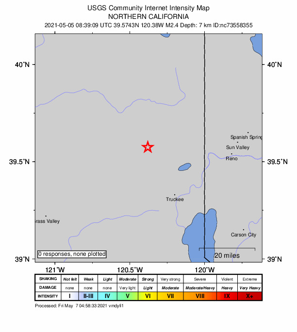 Did You Feel It? map: shaking reported by the public