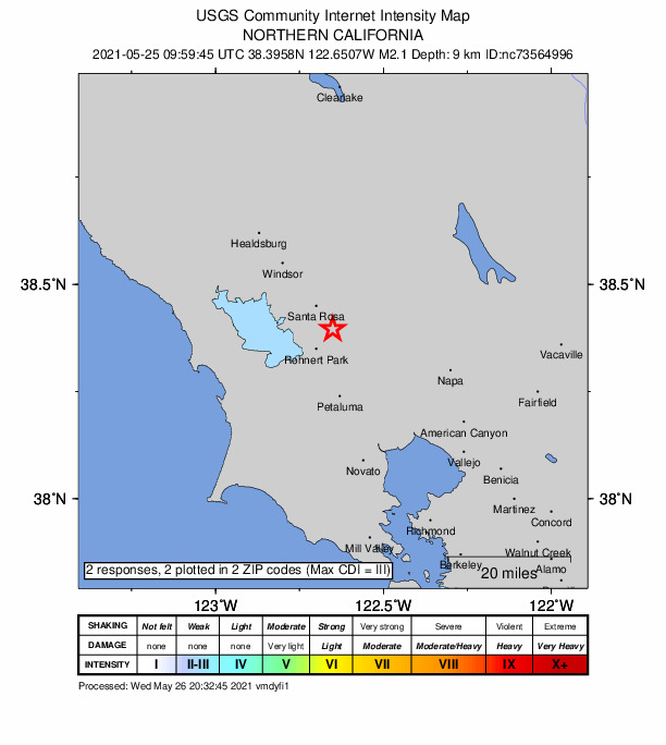 Did You Feel It? map: shaking reported by the public